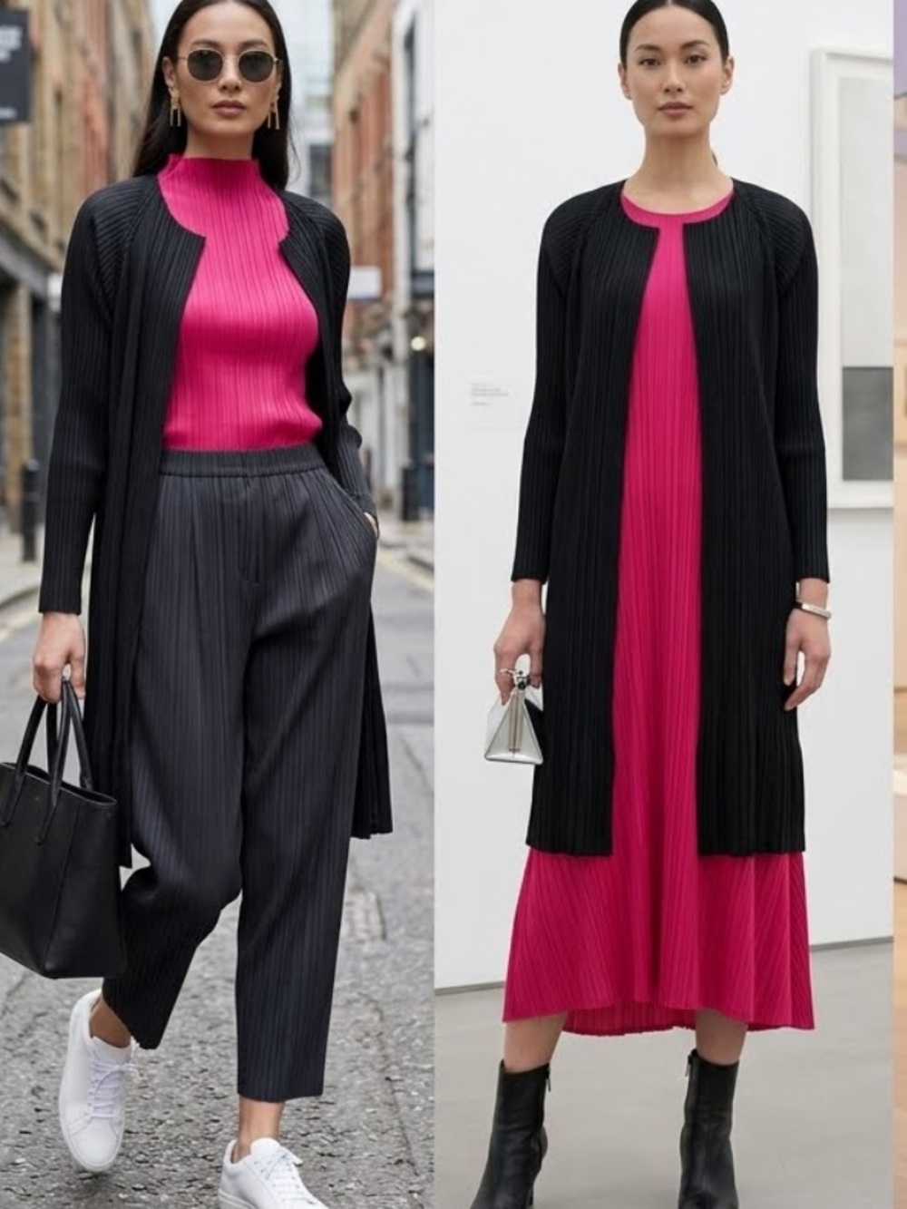 EXPRESS Open Front Duster Cardigan Ribbed Knit Long Sweater Travel Steampunk Lrg